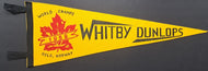 1958 Vintage Whitby Dunlops 1958 Oslo Norway World Champs Pennant OHA Senior A