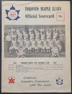 1967 Toronto Maple Leafs International League Scorecard Baseball Vintage