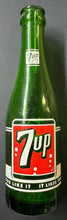 Load image into Gallery viewer, 1960 7up 7oz Vintage Glass Bottle Painted Label Fresh Up Version
