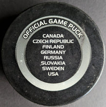 Load image into Gallery viewer, 2004 World Cup Of Hockey Game Inglasco Vintage NHL Puck
