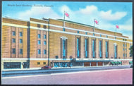 1940s Maple Leaf Gardens Toronto Vintage Unused Linen Colour Postcard