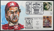 2000 Carlton Pudge Fisk Hand Painted First Day Cover Cooperstown Cachet MLB