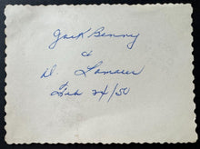 Load image into Gallery viewer, Lot of 3 1950 Type 1 Photos Of Hollywood Stars Jack Benny &amp; Dorothy Lamour Vtg
