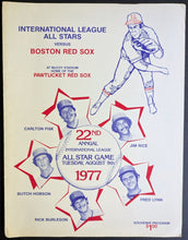 Load image into Gallery viewer, 1977 International League All Star Game Vintage Lineup Sheet Program Red Sox
