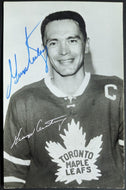 George Armstrong Autographed Team Issued Postcard Signed Toronto Maple Leafs JSA