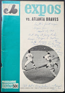 1969 Jarry Park Montreal Expos Atlanta Braves Game Baseball MLB Program