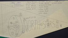 Load image into Gallery viewer, 1990 Vintage Minnesota North Stars NHL Multi-Signed Autographed x14 Team Pennant
