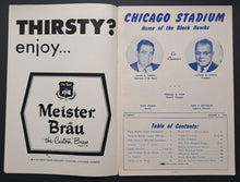 Load image into Gallery viewer, 1960 Chicago Stadium NY Rangers Vs Chicago Blackhawks Vintage NHL Hockey Program
