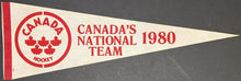 Load image into Gallery viewer, 1980 Canada's National Hockey Team 24 Inch Pennant Winter Olympics
