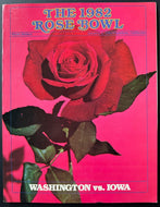 1982 Rose Bowl Football Program Washington Huskies Iowa Hawkeyes Vintage NCAA