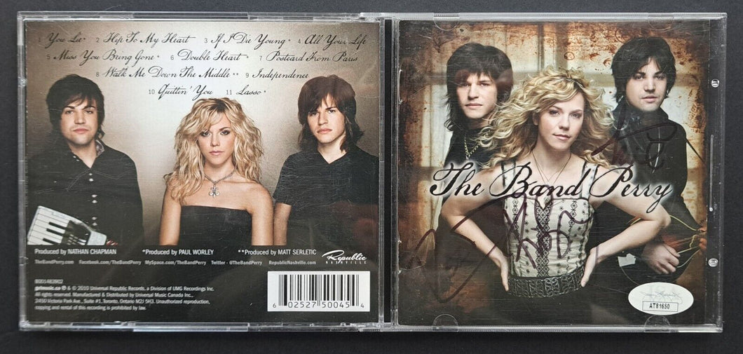 The Band Perry Autographed CD Booklet Group Signed Country Music JSA