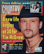 1997 Vintage Tim McGraw Signed Autographed Country Weekly Magazine JSA Music