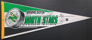 1990 Vintage Minnesota North Stars NHL Multi-Signed Autographed x14 Team Pennant