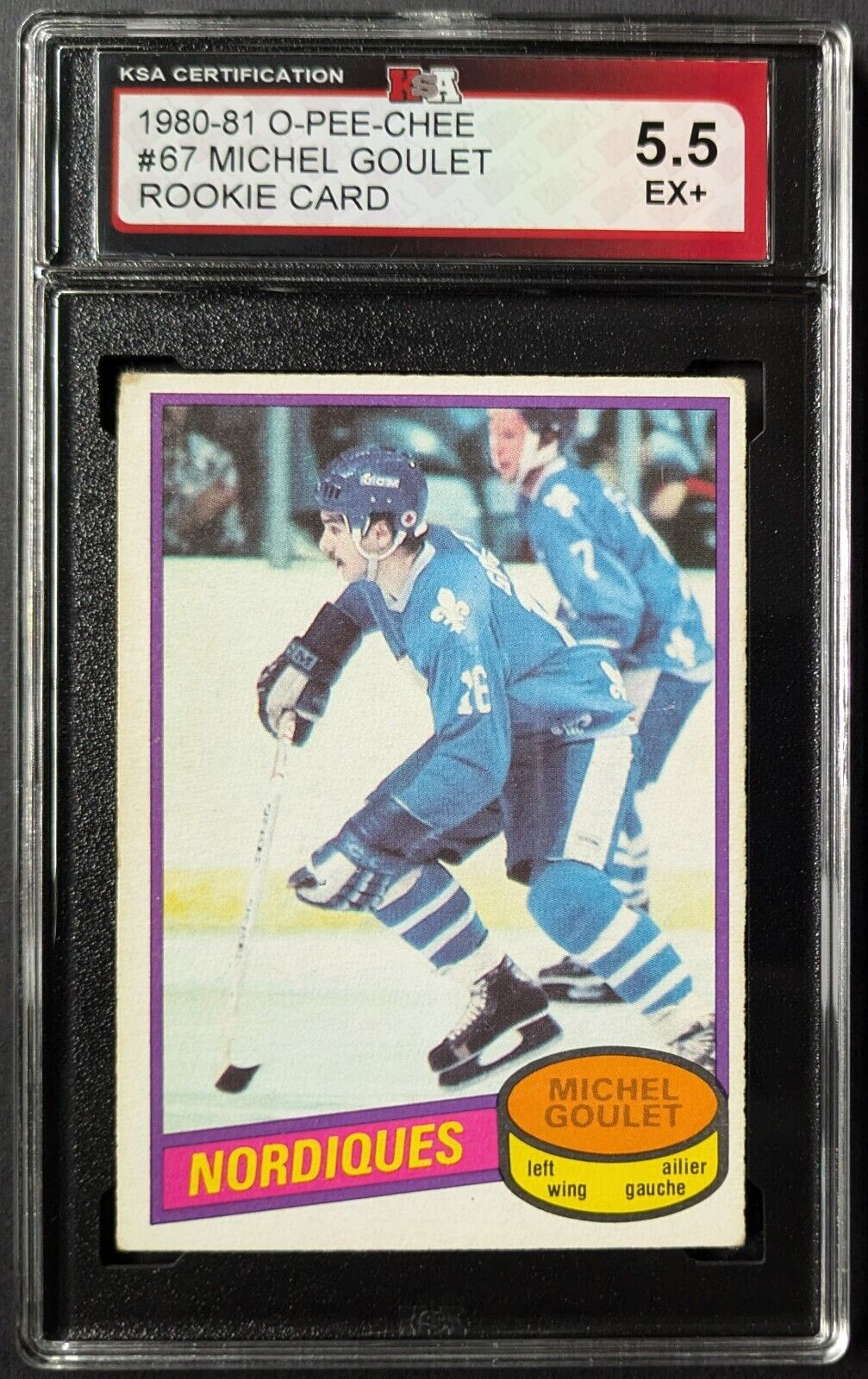 1980-81 Michel Goulet Quebec Nordiques O-Pee-Chee Rookie Card #67 KSA 5.5 EX+