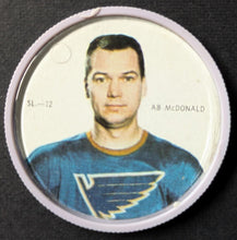 Load image into Gallery viewer, 1968/69 Ab McDonald St. Louis Blues Shirriff NHL Hockey Coin Short Print
