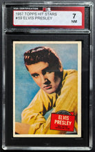 Load image into Gallery viewer, 1957 Elvis Presley Topps Hit Stars Card #59 Graded KSA 7 NM
