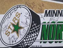 Load image into Gallery viewer, 1991 Vintage Minnesota North Stars NHL Multi-Signed Autographed x16 Team Pennant
