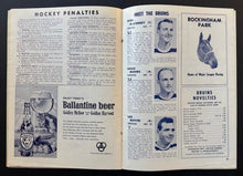 Load image into Gallery viewer, 1962 Boston Bruins Vs New York Rangers National Hockey League Game Program Vtg

