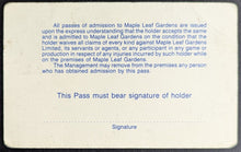 Load image into Gallery viewer, 1987 Toronto Maple Leafs NHL Practice Pass Hockey Maple Leaf Gardens Vintage
