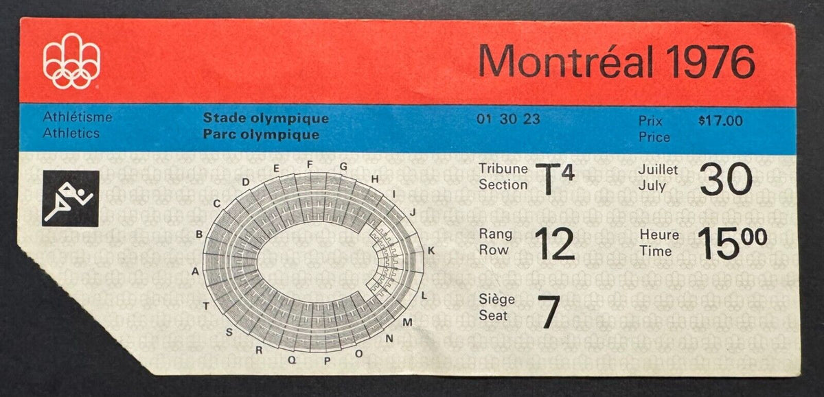 1976 Montreal Summer Olympics Ticket Bruce Jenner USA Wins Decathlon G ...