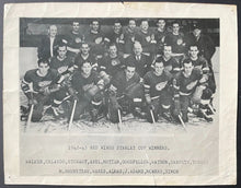 Load image into Gallery viewer, 1942-43 NHL Hockey Detroit Red Wings Team Photo Stanley Cup Champions
