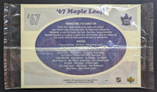 Load image into Gallery viewer, 1967 Toronto Maple Leaf Upper Deck 40th Anniversary Commemorative Card Box Set
