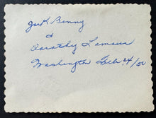 Load image into Gallery viewer, Lot of 3 1950 Type 1 Photos Of Hollywood Stars Jack Benny &amp; Dorothy Lamour Vtg
