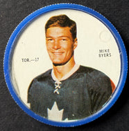 1968/69 Mike Byers Toronto Maple Leafs Shirriff Hockey Coin NHL Short Print