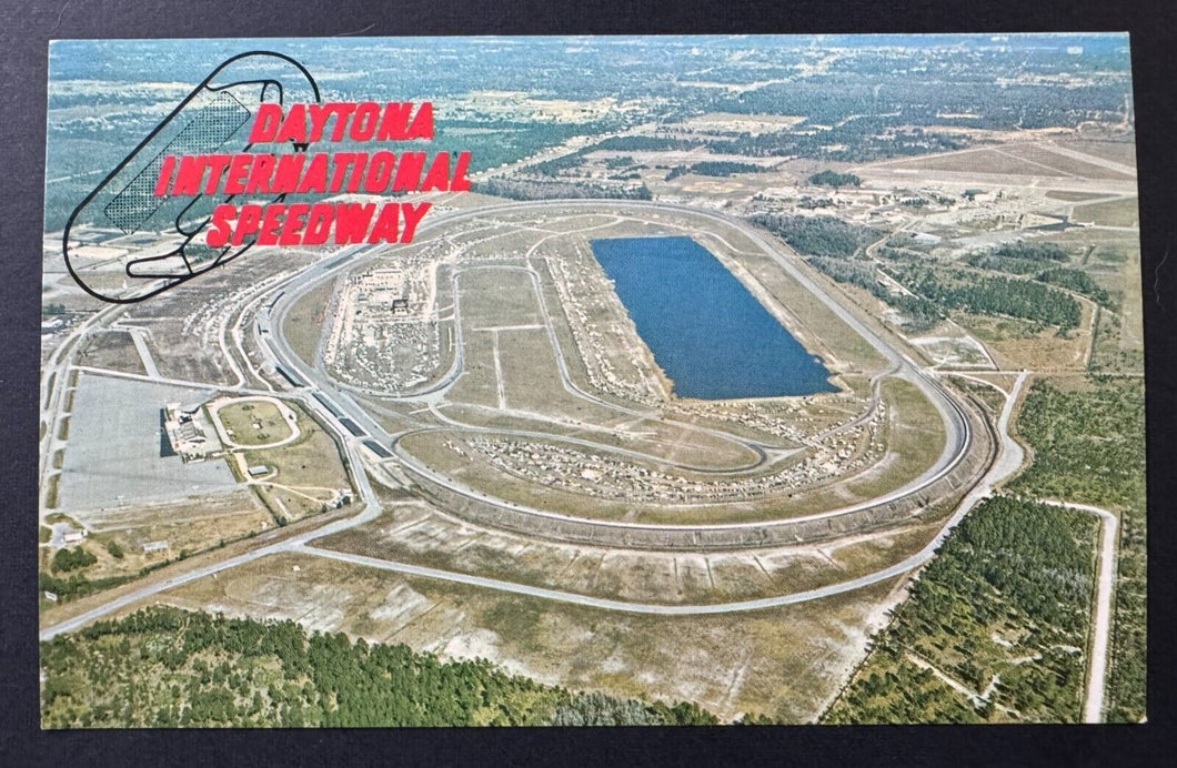 Daytona International Speedway Circa 1959 First Year Postcard Racing NASCAR