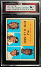 Load image into Gallery viewer, 1961 National League 1960 Home Run Leaders Topps Baseball Card #43 KSA 6.5 ENM+
