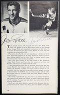 1970 Jean Ratelle New York Rangers Autographed Media Guide Page Signed NHL HOF