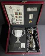 2012 CFL 100th Grey Cup Complete Fan Set Original Wood Case Toronto Argonauts