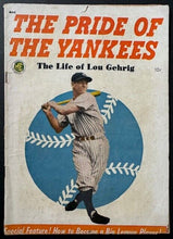 Load image into Gallery viewer, 1949 Vintage MLB NY Yankees Comic Pride Of The Yankees The Life Of Lou Gehrig
