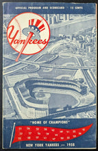 Load image into Gallery viewer, 1958 Yankee Stadium Program Detroit Tigers New York Yankees MLB Vtg
