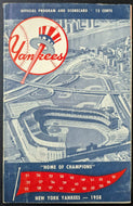 1958 Yankee Stadium Program Detroit Tigers New York Yankees MLB Vtg