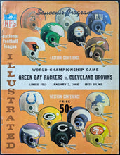 Load image into Gallery viewer, 1965 NFL Championship Football Program GB Packers v Browns Jim Brown Final Game
