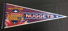 Load image into Gallery viewer, 1990s NBA Basketball Pennant Denver Nuggets Autographed Dikembe Mutombo Signed
