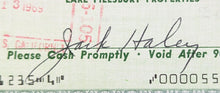 Load image into Gallery viewer, 1969 Jack Haley Autographed Signed Cheque + JSA ALOA Wizard of Oz Tin Man

