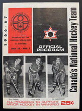 Load image into Gallery viewer, 1967 Winnipeg Arena Program Alan Cup Drumheller Miners Cdn Mens Hockey Team
