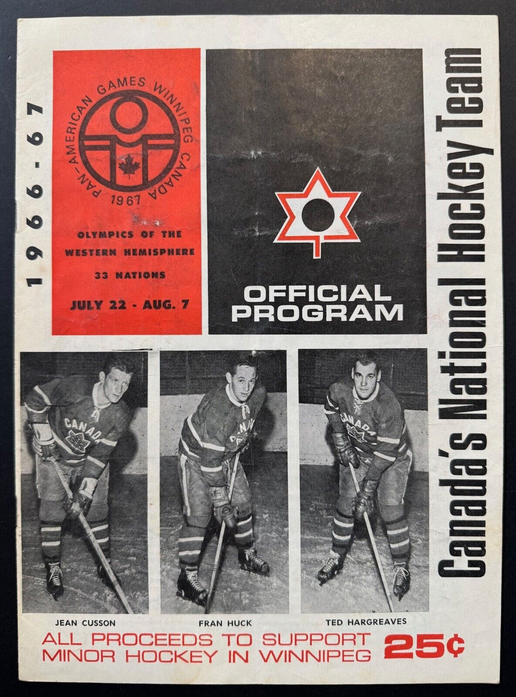 1967 Winnipeg Arena Program Alan Cup Drumheller Miners Cdn Mens Hockey Team