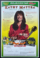 1996 Kathy Mattea Signed Kellogg’s Low Fat Granola Empty Cereal Box Country