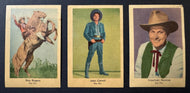 Circa 1950 Lot Of 3 Republic Pictures Western/Cowboy Trading Cards Roy Rogers