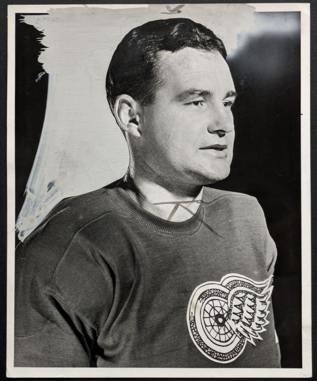 1948 NHL Hockey Detroit Red Wings Douglas Doug McCaig Type 1 Vintage Photo