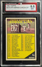 Load image into Gallery viewer, 1961 4th Series Checklist Topps Vintage Baseball Card #273 Graded KSA 5.5 EX+

