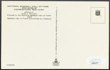 Load image into Gallery viewer, 1962 Edd Roush Baseball Hall Of Fame Plaque Signed Postcard JSA Certified
