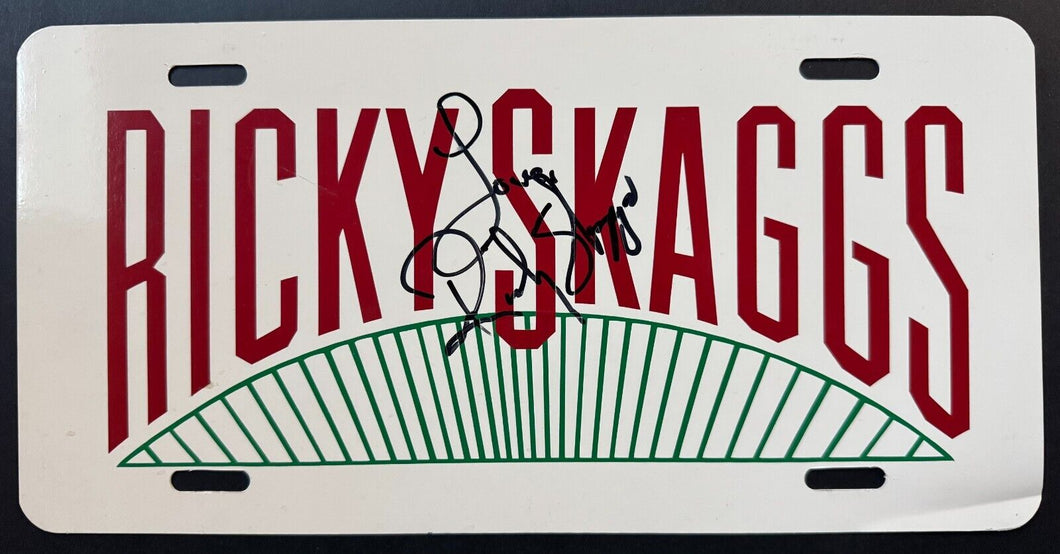 Ricky Skaggs Signed Vintage Metal License Music Country