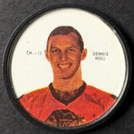 1968/69 Large Portrait Dennis Hull Black Hawks Shirriff Coin NHL Short Print