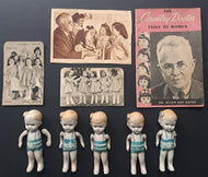 1930s Dionne Quints Vintage Collection Bisque Dolls Postcards Photo Magazine