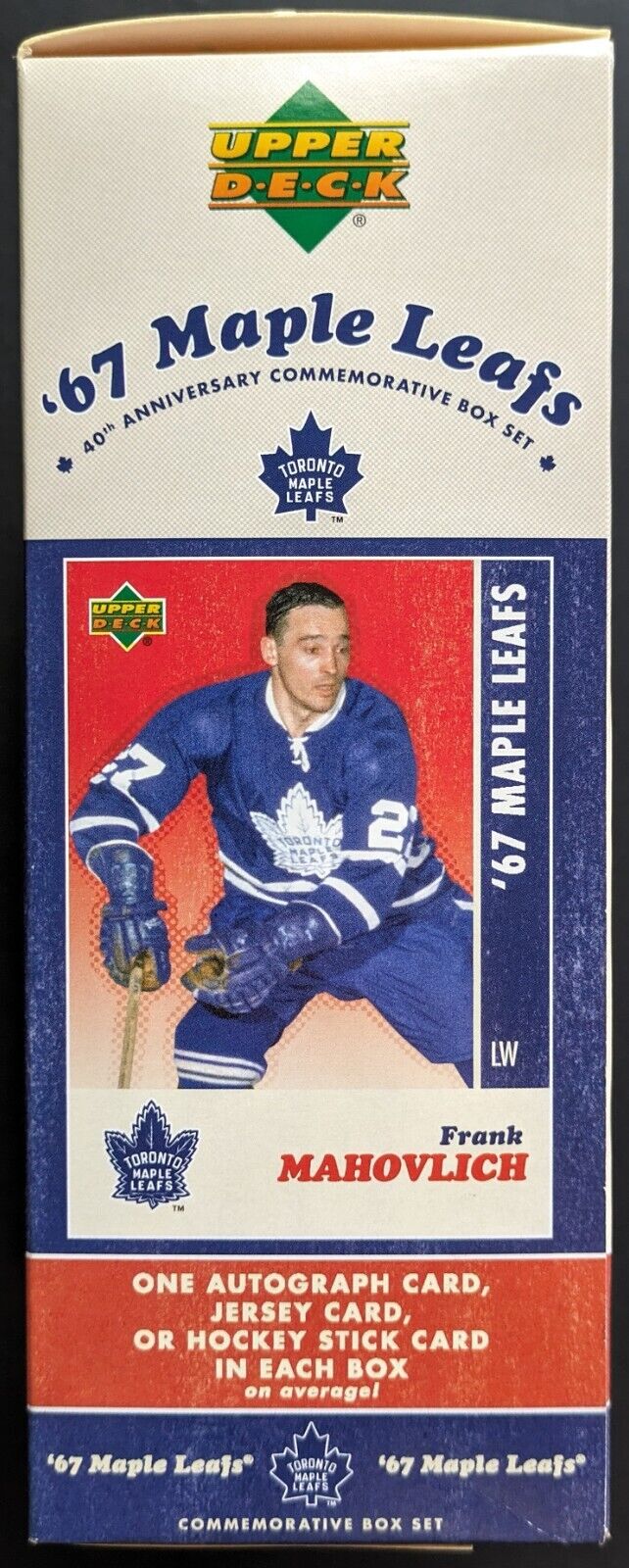 1967 Toronto Maple Leaf Upper Deck 40th Anniversary Commemorative