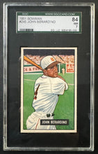 Load image into Gallery viewer, 1951 Bowman Browns #245 John Berardino MLB Card SGC Graded Slabbed 84 NM 7 Vtg
